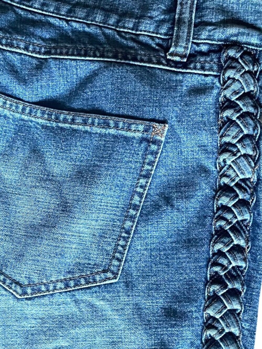 Unique Vintage Victoria's Secret Premium LondonJean Braid Detail Jeans 10 - Picture 11 of 12